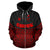 Chuuk Polynesian Zip up Hoodie Red Black Pride Map and Seal - Polynesian Pride
