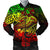 Chuuk Men's Bomber Jacket - Reggae Shark Polynesian Tattoo Reggae - Polynesian Pride
