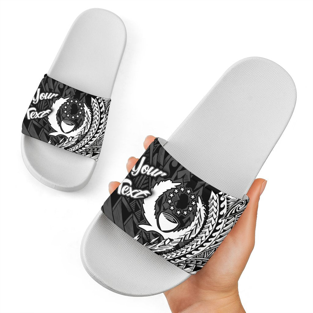 Pohnpei State Slide Sandals - Custom Personalised Wings Style White - Polynesian Pride