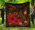 Polynesian Hawaii Premium Quilt - Humpback Whale with Hibiscus (Golden) - Polynesian Pride