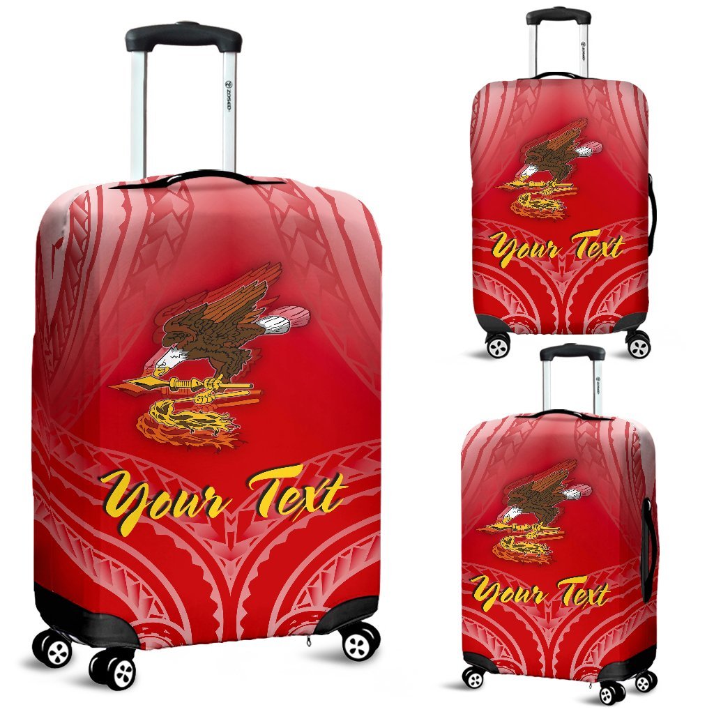 American Samoa Polynesian Custom Personalised Personalized Luggage Covers - Bald Eagle (Red) - Polynesian Pride