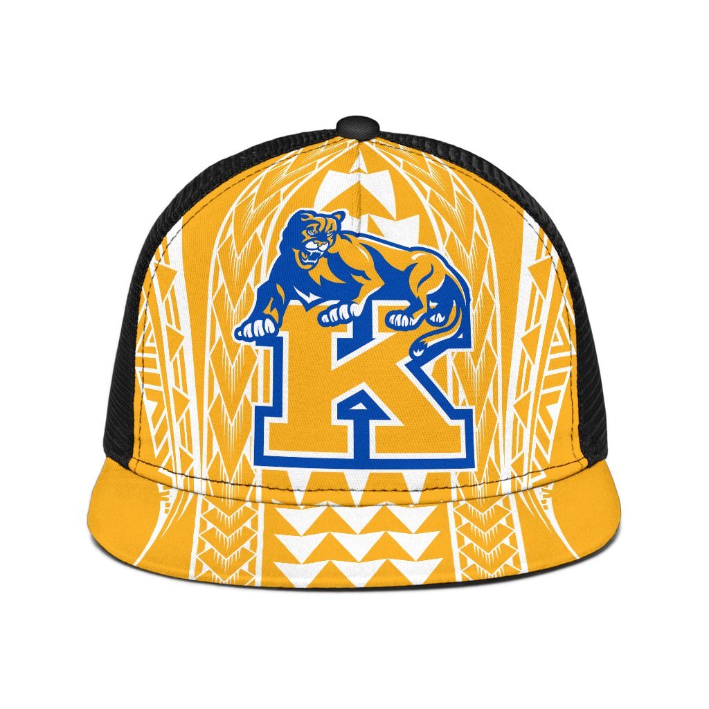 Hawaii - Kaiser High Trucker Hat - AH Trucker Hat Universal Fit Yellow - Polynesian Pride