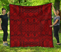 Polynesian Premium Quilt Red White - Polynesian Pride