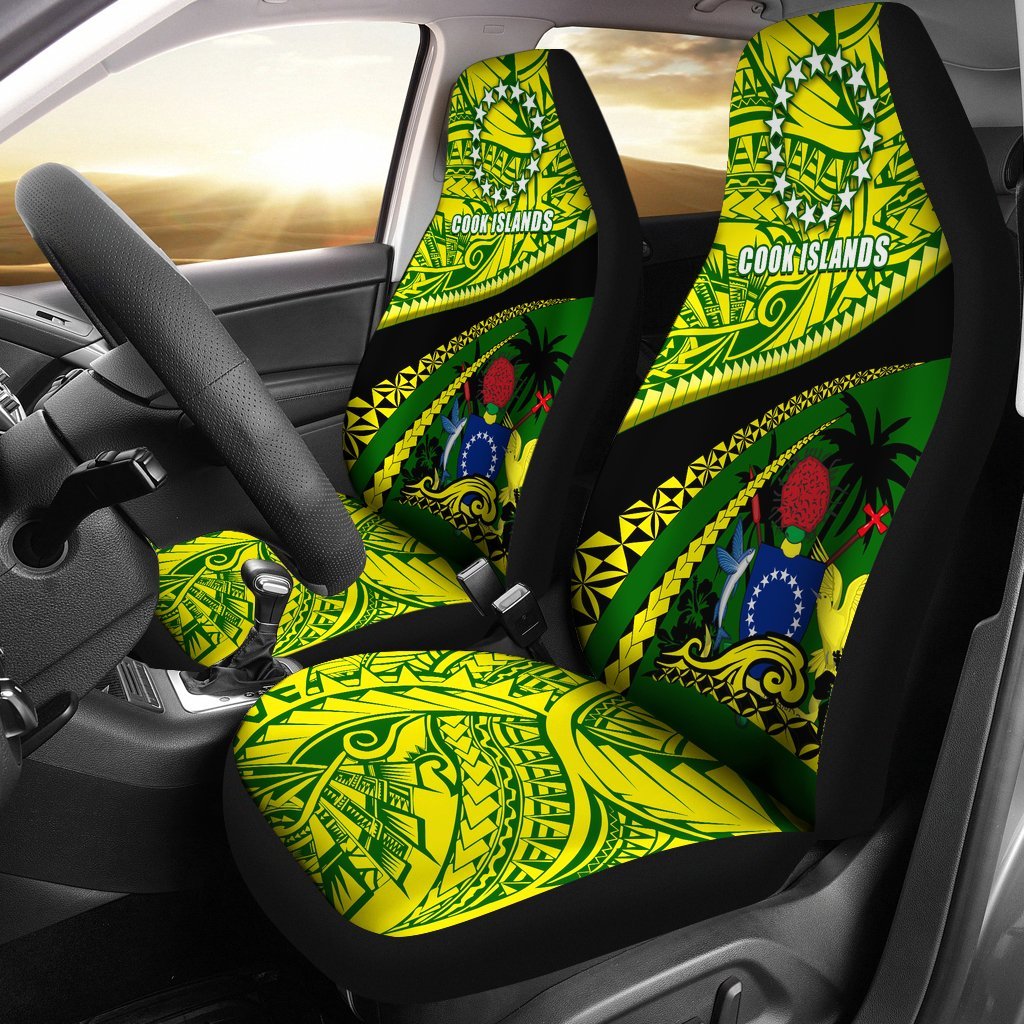 Cook Islands Car Seat Covers Polynesian Tattoo - Polynesian Pride