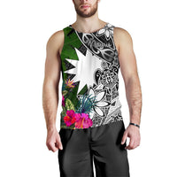 Nauru Men Tank Top - Turtle Plumeria Banana Leaf - Polynesian Pride
