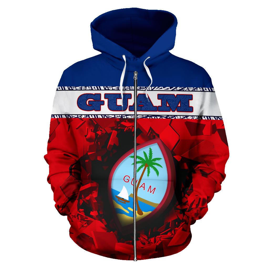 Guam Break The Limit All Over Zip up Hoodie - Polynesian Pride