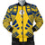Niue Men Bomber Jackets - Polynesian Tattoo Flag White - Polynesian Pride
