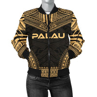 Palau Polynesian Chief Women'S Bomber Jacket - Gold Version Gold - Polynesian Pride