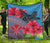 Hawaii Turtle Hibiscus Kanaka Pink Style - Premium Quilt AH Blue - Polynesian Pride