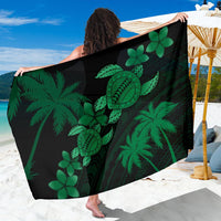 Hawaii Turtle Plumeria Coconut Tree Polynesian Sarong - Green Sarong One size Green - Polynesian Pride