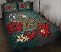 Chuuk Quilt Bed Set - Blue Turtle Tribal - Polynesian Pride