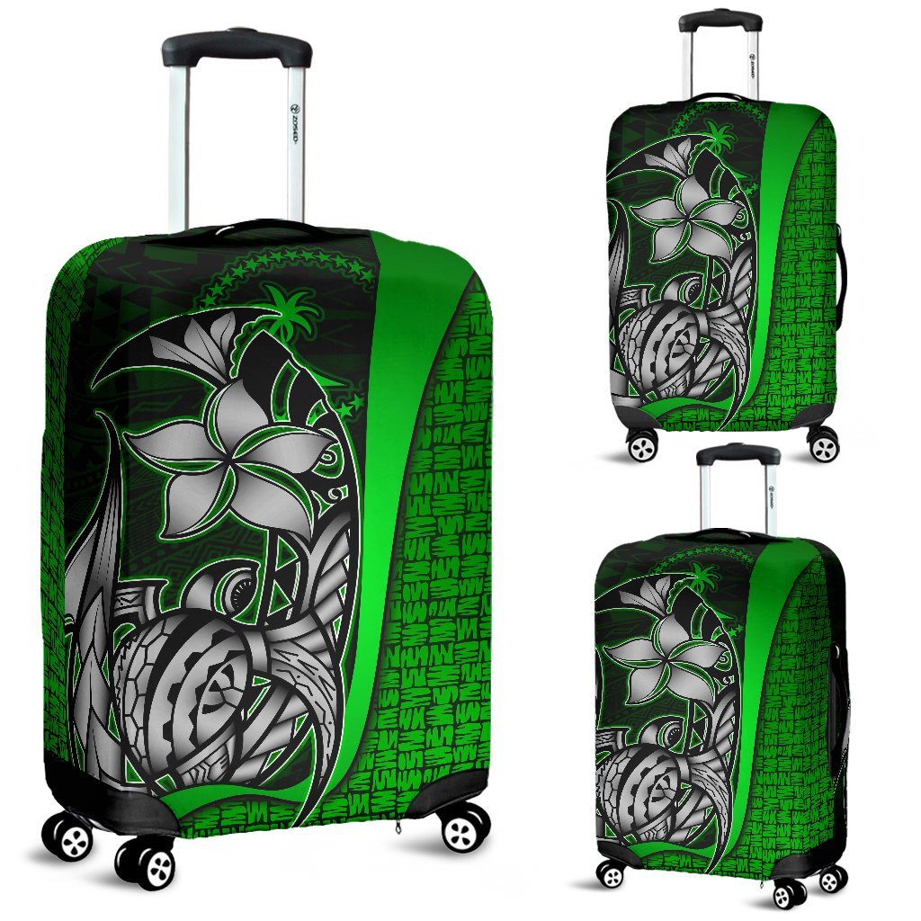 Chuuk Micronesian Luggage Covers Green - Turtle With Hook Green - Polynesian Pride