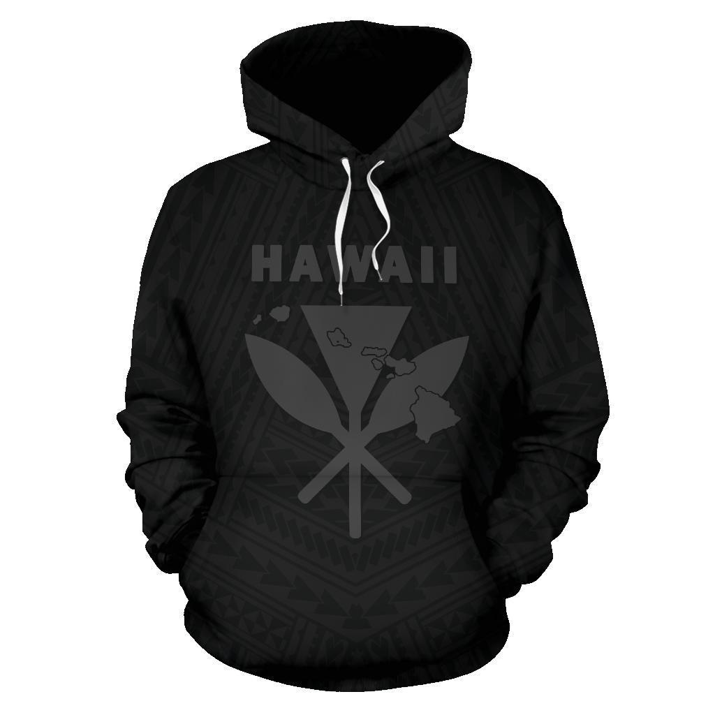 Hawaii Kanaka Polynesian Hoodie Grey - Polynesian Pride