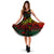 American Samoa Polynesian Midi Dress - Turtle Hibiscus Reggae Women Reggae - Polynesian Pride