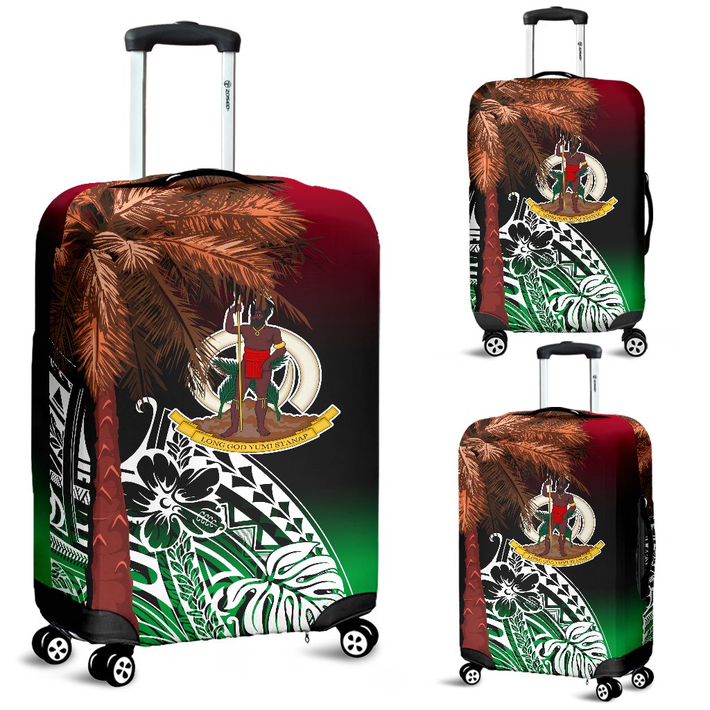 Vanuatu Luggage Covers Polynesian Palm Tree Flag - Polynesian Pride
