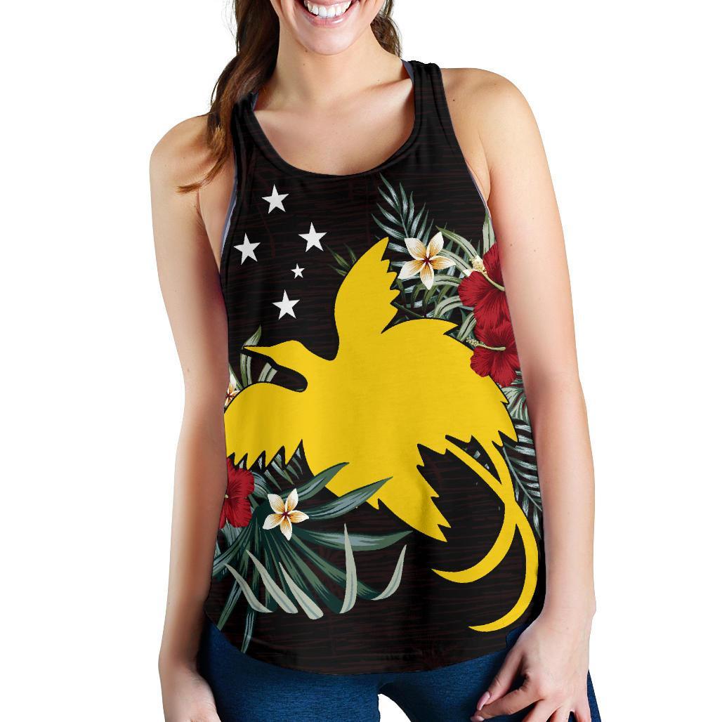 Papua New Guinea Hibiscus Women's Racerback Tank A02 - Polynesian Pride