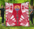 Tahiti Premium Quilt - Tahiti Flag Polynesian White Tattoo (Red) - Polynesian Pride