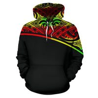 Tonga Polynesian ll Over Hoodie Reggae Curve - Polynesian Pride