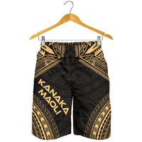 Kanaka Maoli Men's Shorts - Polynesian Chief Gold Version - Polynesian Pride