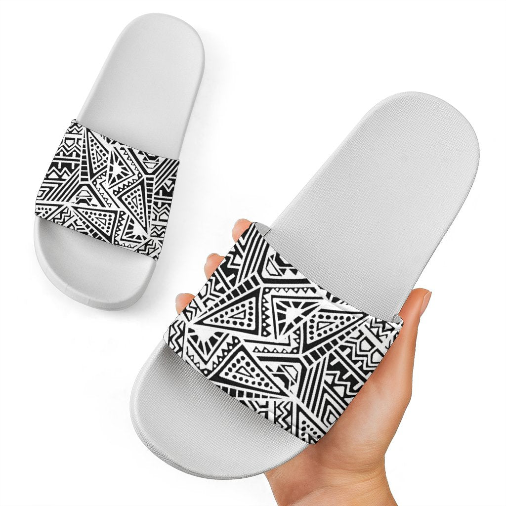 Polynesian Slide Sandals 11 White - Polynesian Pride