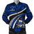 Samoa Men Bomber Jacket Polynesian Shark Tattoo Blue - Polynesian Pride