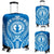 Northern Mariana Islands Luggage Cover - Micronesian Tribal Blue Blue - Polynesian Pride