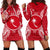 Chuuk Polynesian Hoodie Dress Map Red White Red - Polynesian Pride