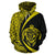 Polynesian Turtle Map of Hawaii Hoodie Yellow Circle Style - Polynesian Pride