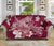 Hawaii Hula Girl Hibiscus Plumeria Sofa Protector - Ruin Style - AH Sofa 70" Burgundy - Polynesian Pride