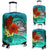 American Samoa Luggage Covers - Tropical Flowers Style Blue - Polynesian Pride