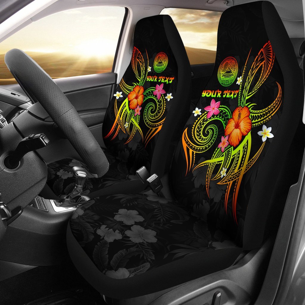 American Samoa Polynesian Personalised Car Seat Covers - Legend of American Samoa (Reggae) Universal Fit Reggae - Polynesian Pride