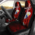 Philippines Polynesian Car Seat Covers - Coat Of Arm With Hibiscus Universal Fit Red - Polynesian Pride