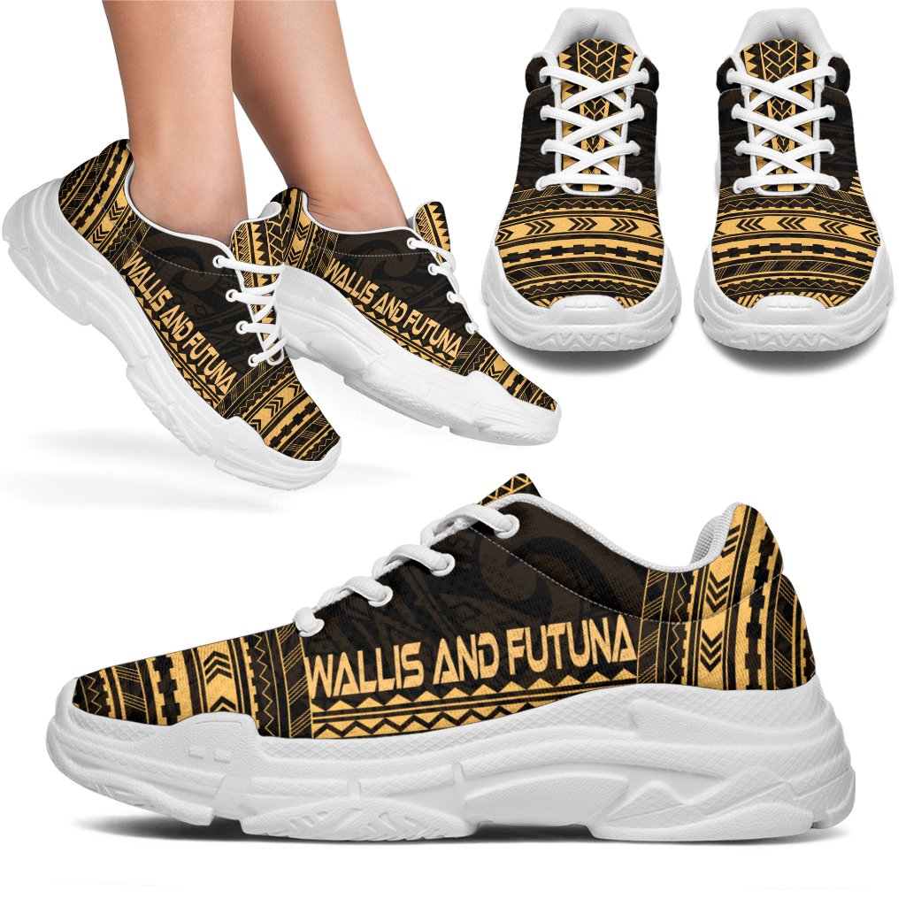 Wallis And Futuna Chunky Sneakers - Polynesian Chief Gold Version - Polynesian Pride