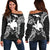 Papua New Guinea Polynesian Shoulder Sweater Map Black Black - Polynesian Pride
