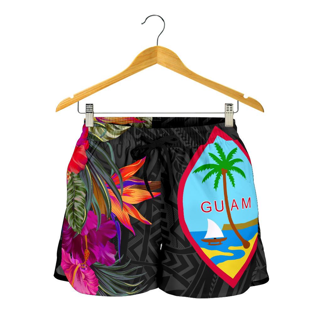 Guam Women's Short - Hibiscus Polynesian Pattern - Polynesian Pride