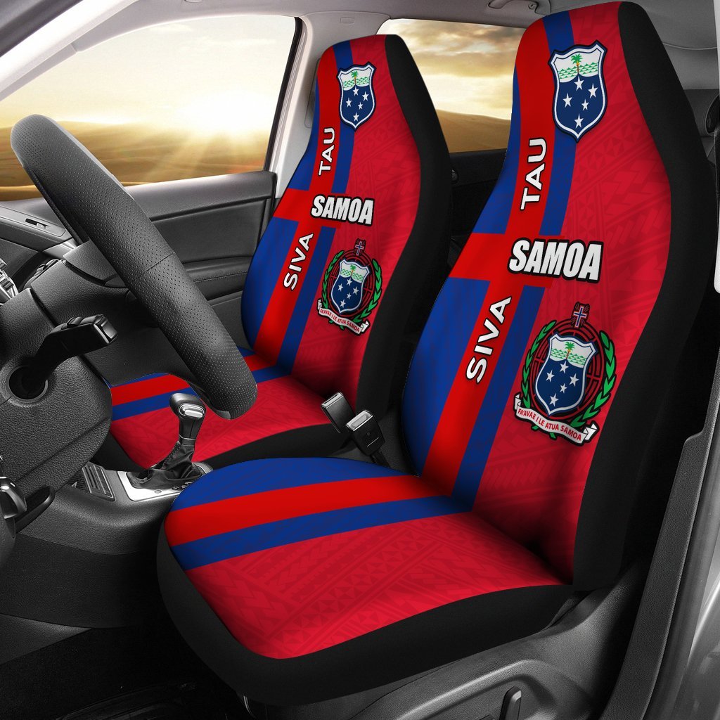 Samoa Rugby Car Seat Covers Siva Tau - Polynesian Pride