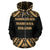 Northern Mariana Islands All Over Zip up Hoodie Polynesian Gold Version - Polynesian Pride