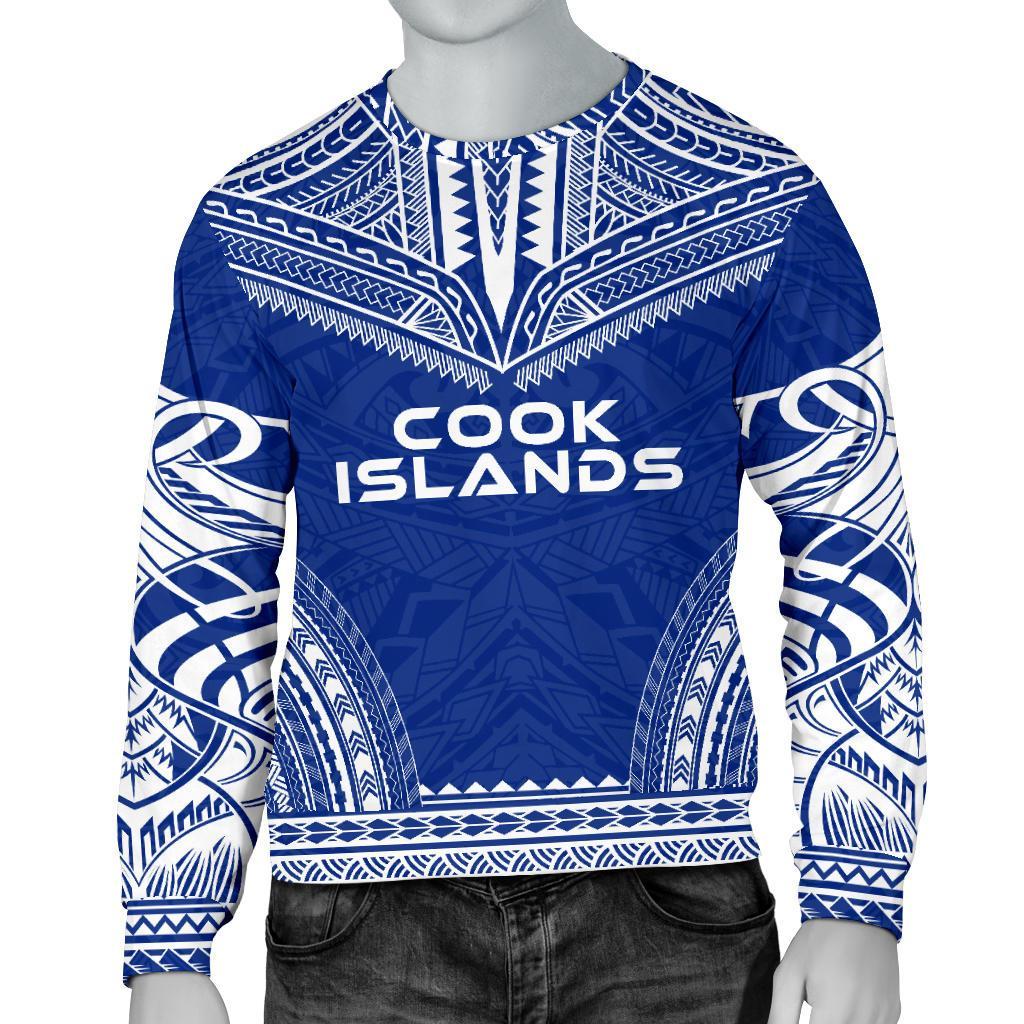 Cook Islands Sweater - Polynesian Chief Flag Version Unisex White - Polynesian Pride