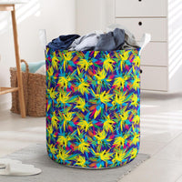 Tropical Pattern Mix Hawaii Laundry Basket AH Laundry Basket - 1 One Size White - Polynesian Pride