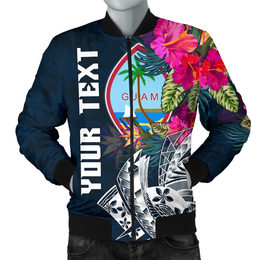 Guam Custom Personalised Men's Bomber Jacket - Summer Blue - Polynesian Pride