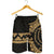 Pohnpei Polynesian All Over Print Men's Short - Gold Version Black - White - Polynesian Pride