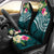 Guam Polynesian Car Seat Covers - Summer Plumeria (Turquoise) Universal Fit Turquoise - Polynesian Pride