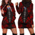 Tahiti Hoodie Dress - Polynesian Tattoo Red Red - Polynesian Pride