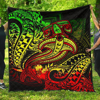Polynesian Premium Quilt - Reggae Shark Polynesian Tattoo - Polynesian Pride