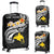 Papua New Guinea Luggage Covers - PNG Seal Polynesian Patterns Plumeria (Black) - Polynesian Pride