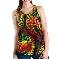 Samoa Polynesian Women Racerback Tank - Reggae Plumeria - Polynesian Pride