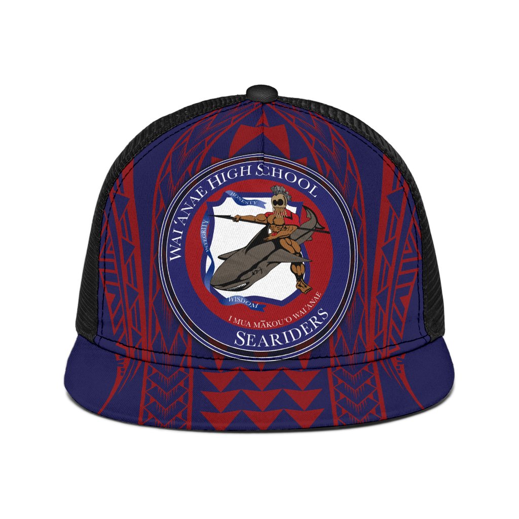 Hawaii - Waianae High Trucker Hat - AH Trucker Hat Universal Fit Blue - Polynesian Pride