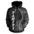 Tahiti Polynesian Zip up Hoodie Coconut Tree Black - Polynesian Pride