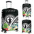CNMI Luggage Covers - CNMI Coat of Arms & Polynesian Tropical Flowers White White - Polynesian Pride