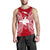 Papua New Guinea Polynesian Men Tank Top Map Red White Red - Polynesian Pride